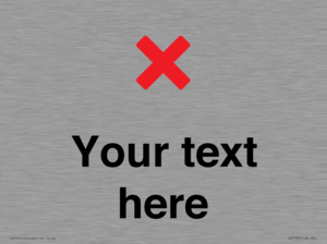 Custom plain background, red cross sign